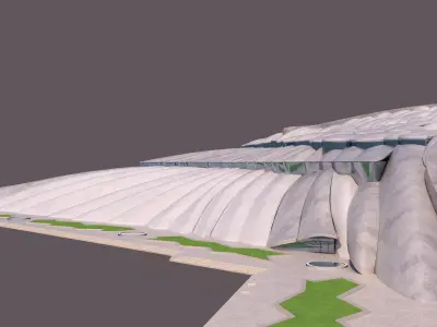 0126 - Bird Wing Building 3D model