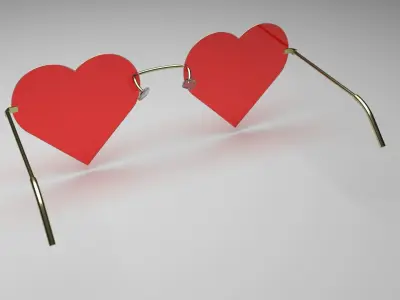 Heart Sunglasses 3D model