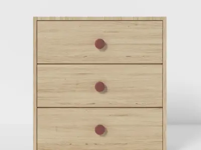 Flexa Popsicle Chest Cherry 3D model