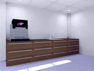 Kitchen Counter SHC Quick Office LM Low-poly 3D model