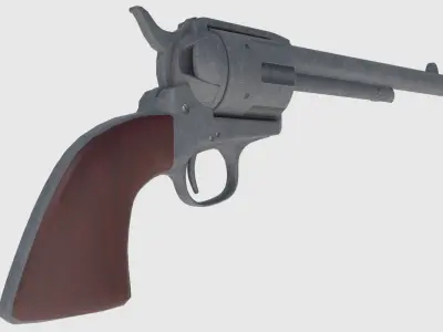 Colt 45 Revolver -- Game Ready Low-poly 3D model