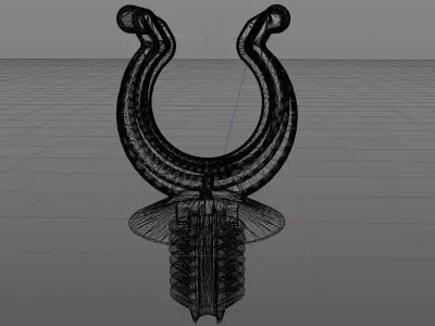 Rotating hose or wire clip 3D model