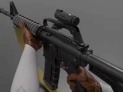 m16A2 Fps - Tps Low-poly 3D model