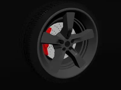 tyre hubs wheel Free 3D model