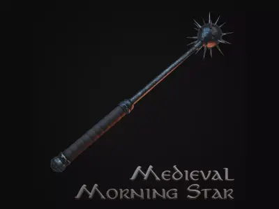 Medieval Morning Star Low-poly 3D model