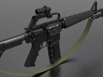 m16A1 Fps - Tps Low-poly 3D model