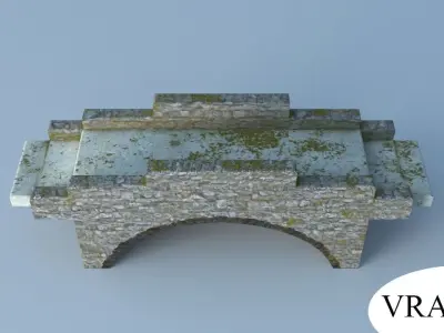 Old bridge Free low-poly 3D model