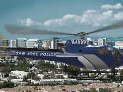 AS-350 San Jose Police Animated Low-poly 3D model
