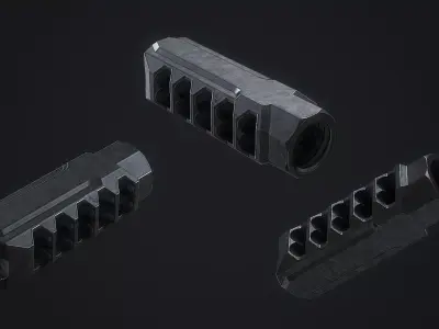  MUZZLE BRAKE COBALT KINETICS PRO Low-poly 3D model