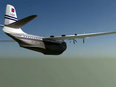 SARO PRINCESS FLYING BOAT Free low-poly 3D model