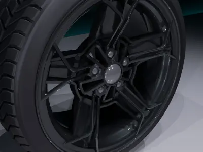 CR5OB wheel Low-poly 3D model