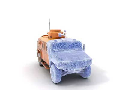 Desert Tactical Vehicle model pack Low-poly 3D model