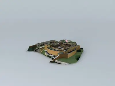 Fort Christiansvaern  Christiansted St Croix USVI 3D model