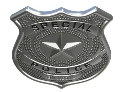 Police Badge 3D model