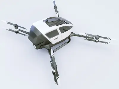 Ehang 184 3d model  Corona Vray materials and scene 3D model