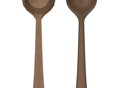 Spoon two spoons Free 3D model purchase