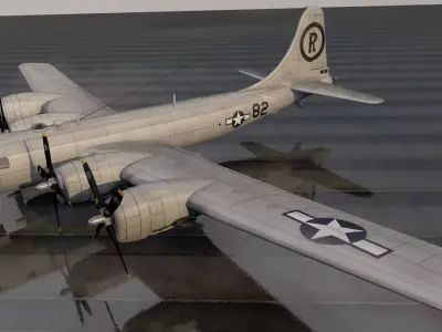 Boeing B-29N Superfortress - NUKE 3D model