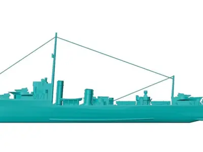 1-300 scale HMS Valhalla Free 3D model