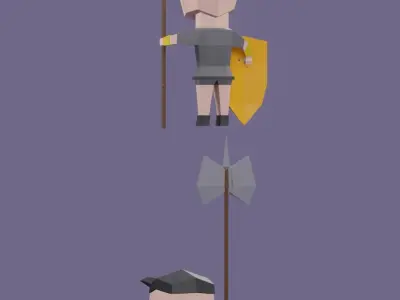 Low Poly Soldiers Low-poly 3D model