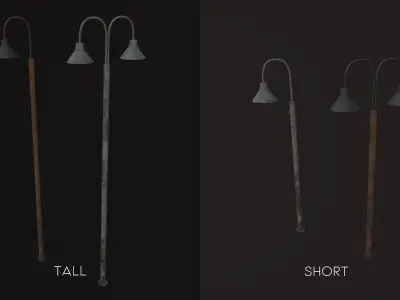 Street Lamps Free low-poly 3D model