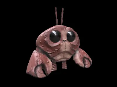 Cartoon Mr Crab Low-poly 3D model