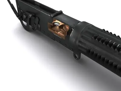 Vickers machine gun aircraft variant 3D model