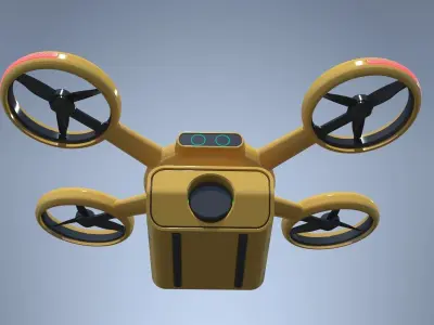 Delivery Drone Quadrocopter 3D model