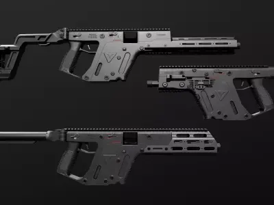 Kriss Vector SMG Low-poly 3D model