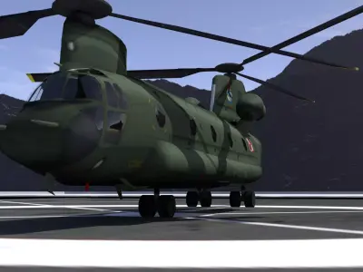 Chinhook chinook helicopter 3D model