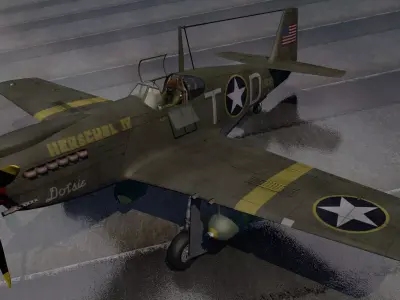 North American A-36 Apache 3D model