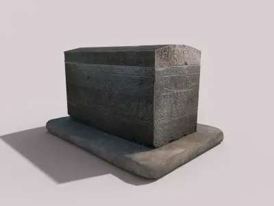 Egyptic Sarcophagus Low-poly 3D model