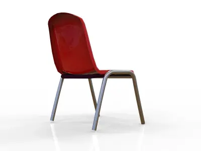 Simple Plastic Chair Free low-poly 3D model