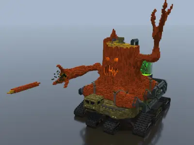 Cyber Stump 3D model