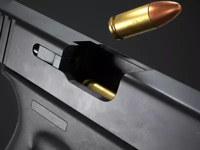 Glock 17 Pistol Low-poly 3D model