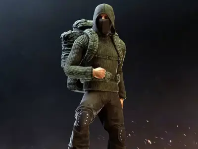 Survivalist Jack Low-poly 3D model