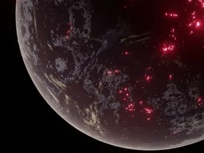 Planet Space Ready to game  Low-poly 3D model 2