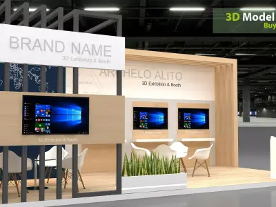 3d model exhibition Low-poly 3D model