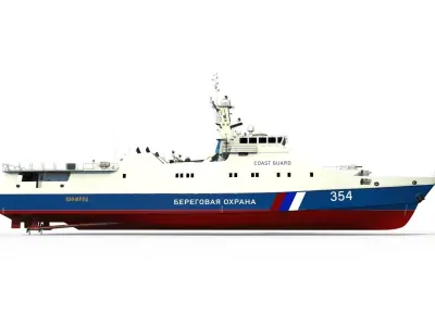 Project 22460 Rubin-class patrol boat 3D model