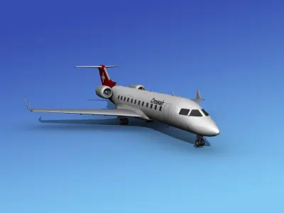Canadair CRJ100 Crossair 3D model