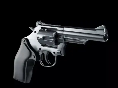 3D Revolver Model 3D model