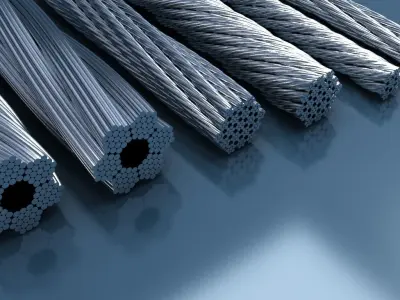 Steel ropes 3D model