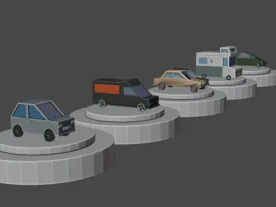 Car Package Free low-poly 3D model