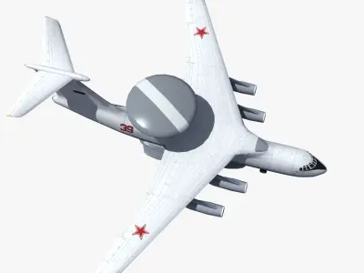 A50 Mainstay AWACS LD1 Low-poly 3D model