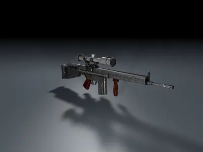 Hecker koch G3 Sniper Rifle 3D model