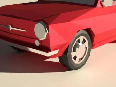 seat 850 cuope low poly car Free low-poly 3D model