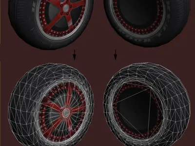 Spiced Tire Low-poly 3D model