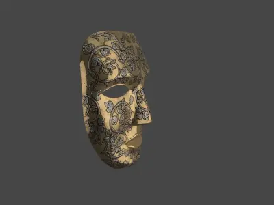 Golden Mask Low-poly 3D model