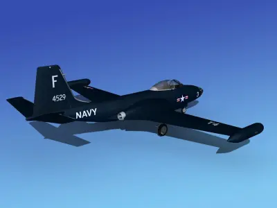 McDonnell F2H4 Banshee V01 3D model