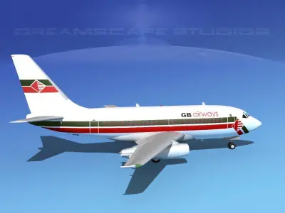 Boeing 737-100 GB Air 3D model