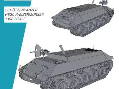 Panzermoerser HS30 3D print model